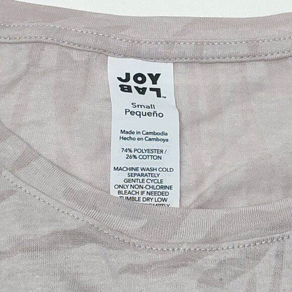 JoyLab Side-Tie Basic Tank Top Small Lilac Marble Sleeveless Asymmetrical Hem - Picture 9 of 9